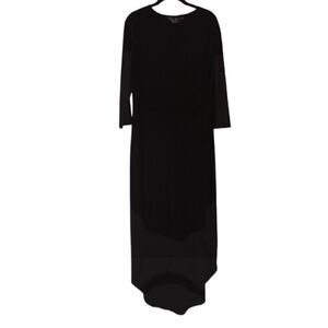 Norma Kamali Black High Low Dress Women Size Large